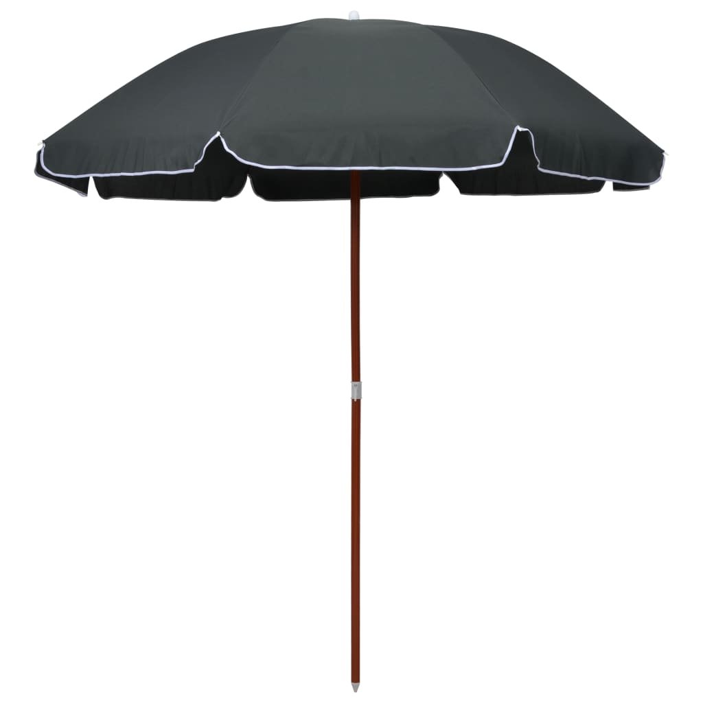 Garden Parasol with Steel Pole 94.5" Anthracite