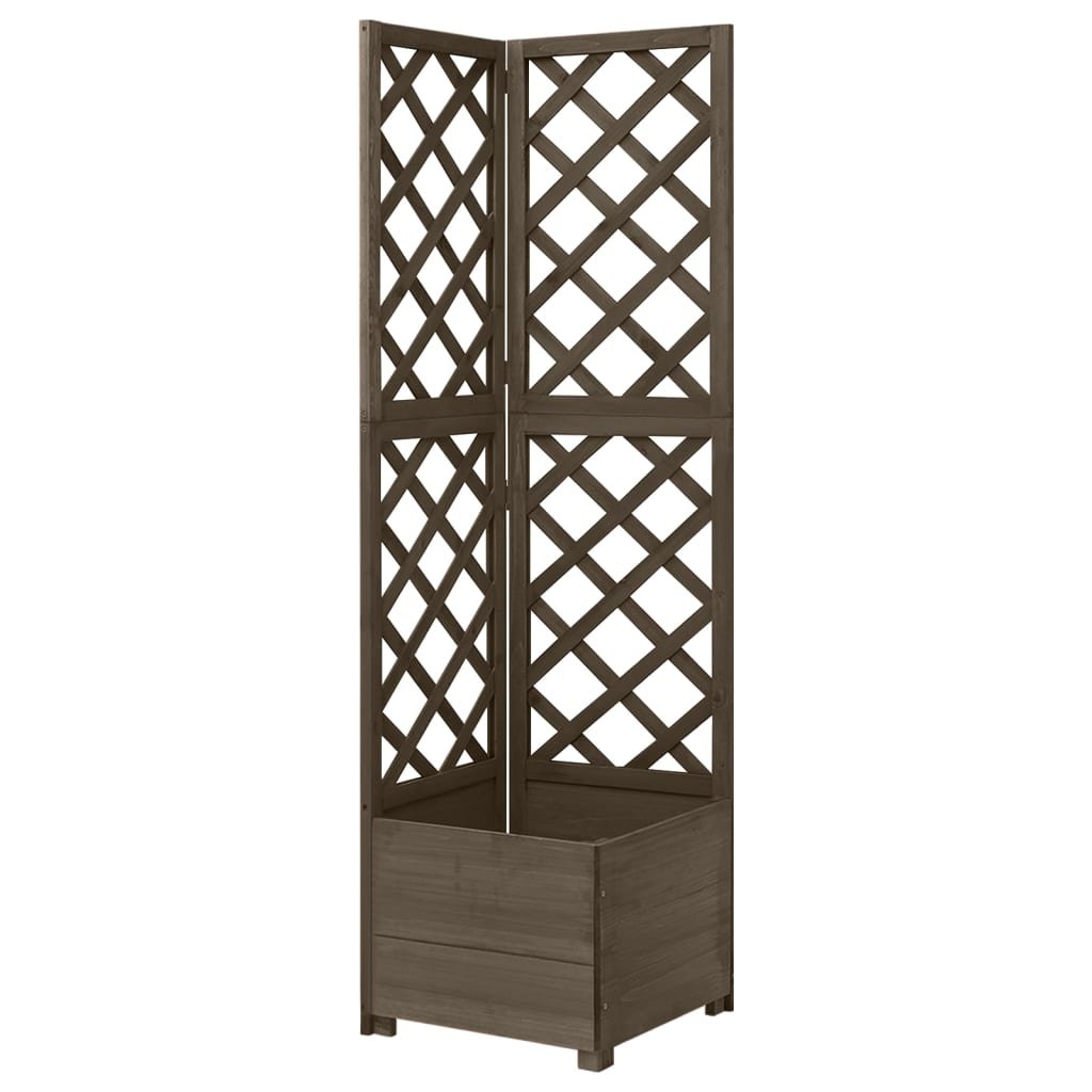 Planter Grey Solid Fir Wood 59.1 in tall Planters Planter
