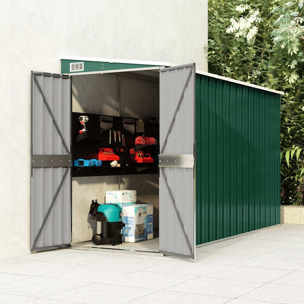 Garden Shed Green Galvanized steel, metal Large Garden Shed