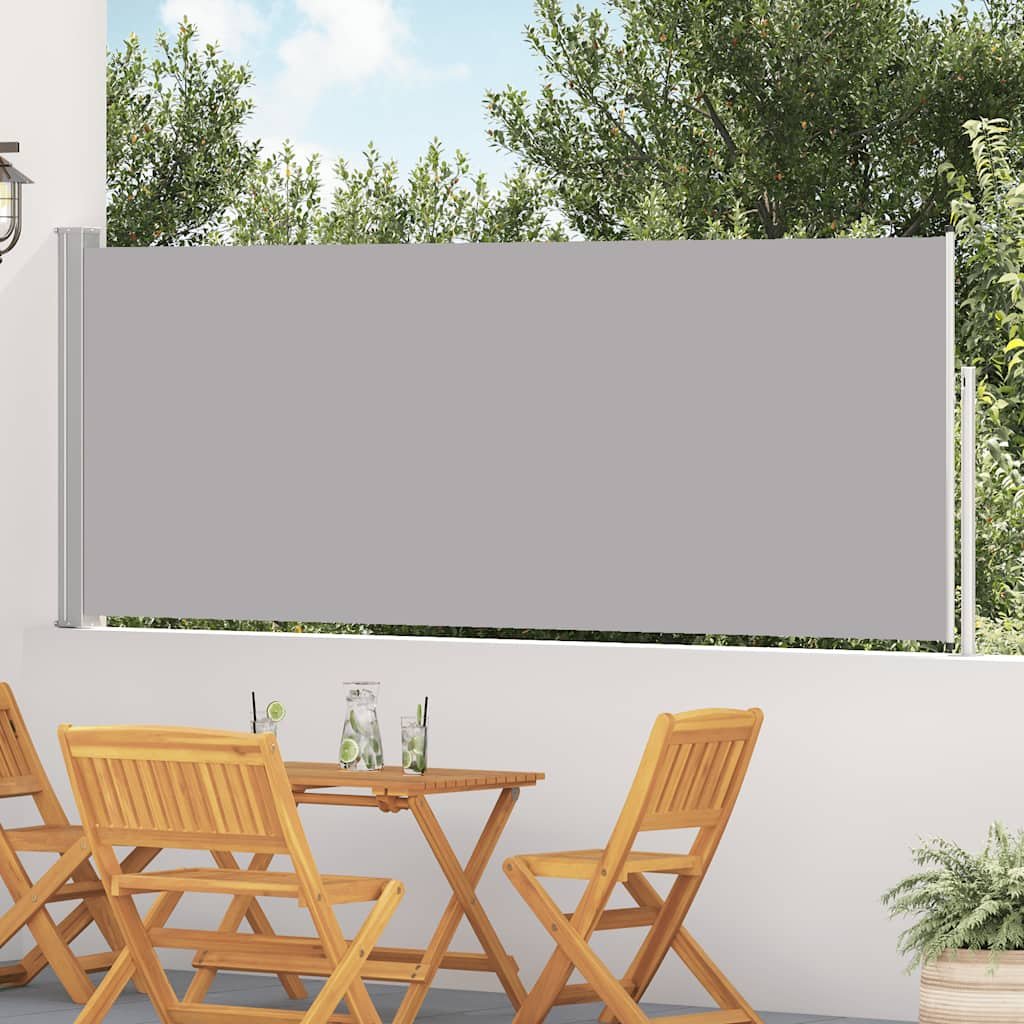 Patio Retractable Side Awning 120x500 cm Grey