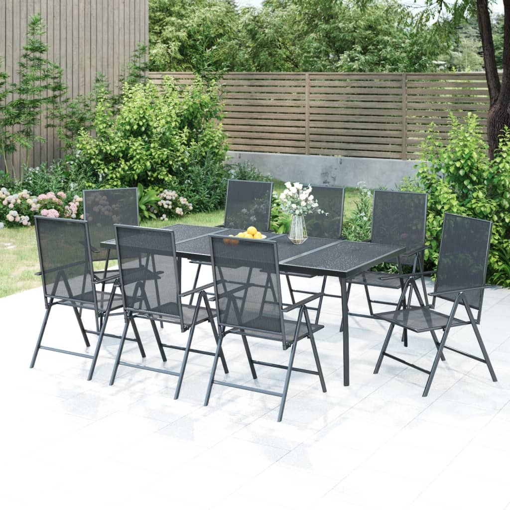 Garden Dining Set | Anthracite | Powder-Coated Steel | Standard