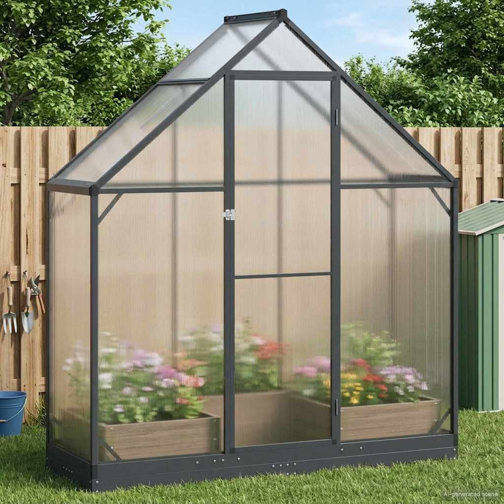 Garden Greenhouse with Door Anthracite 72.24 x 25.00 x 81.50 in