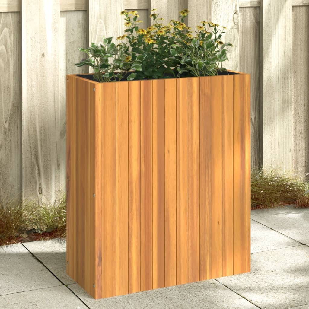 Garden Planter 23.2"x10.8"x27.6" Solid Wood Acacia