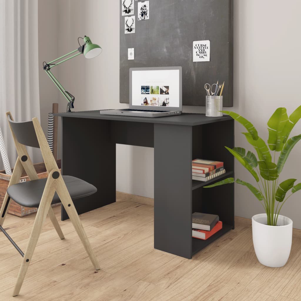 800578 vidaXL Desk Grey 110x60x73 cm Engineered Wood