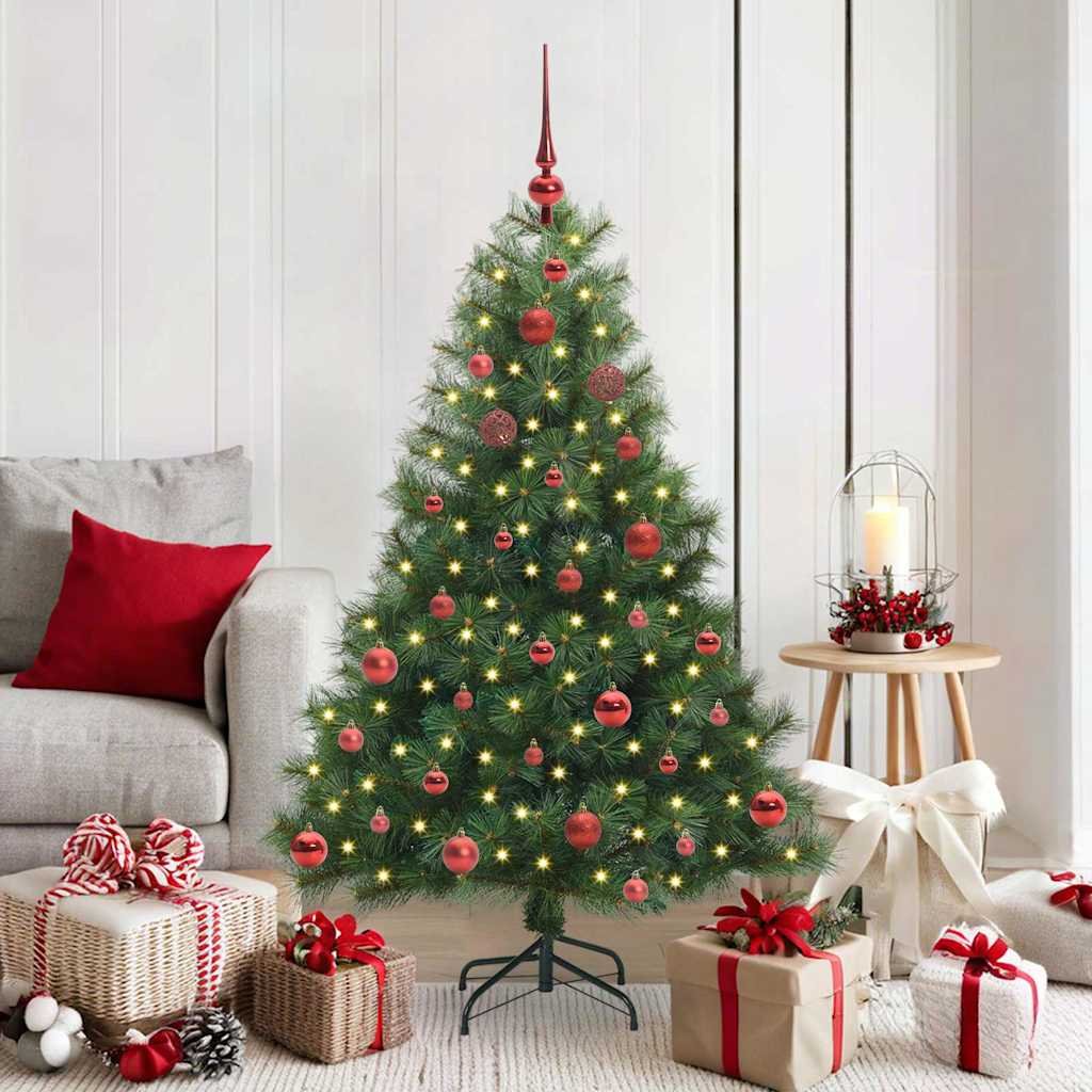 Artificial Christmas Tree with 150 LEDs Green 150 cm PE and PVC