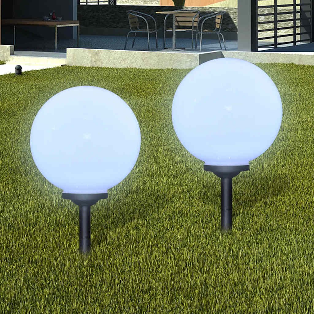 Outdoor Pathway Lamps 2 pcs LED 11.8" with Ground Spike