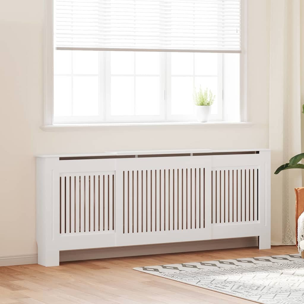 Radiator Cover 2 pcs White 80.71 x 8.07 x 32.09 in