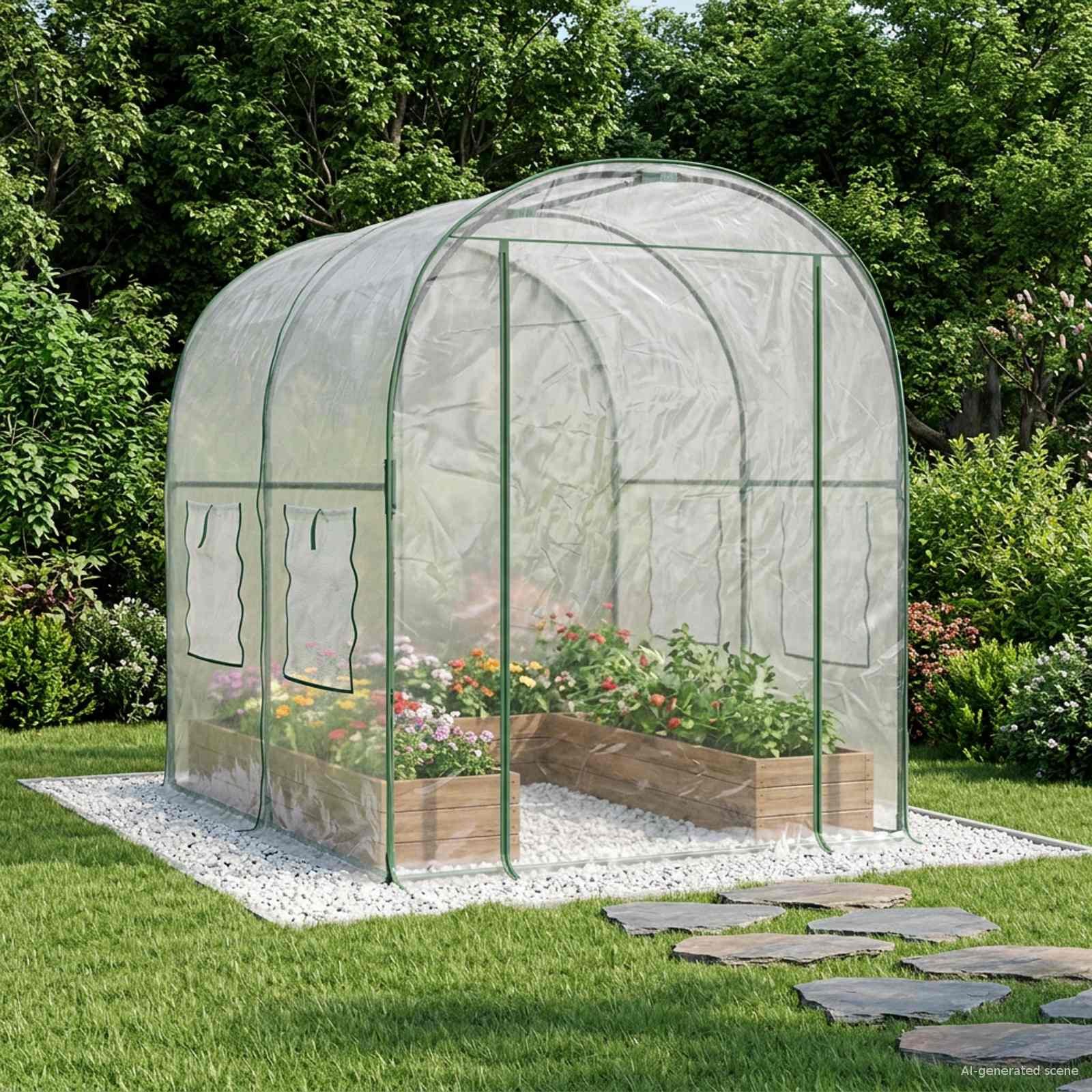 Greenhouse with Frame 62.99 x 78.74 x 75.79 in PVC Transparent