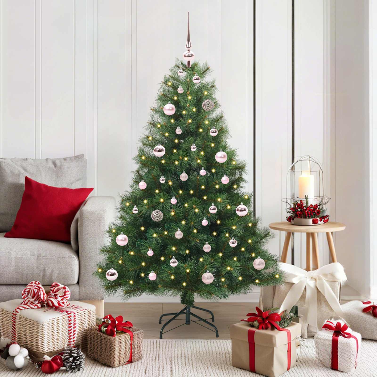 Artificial Christmas Tree with 150 LEDs Green 150 cm PE and PVC