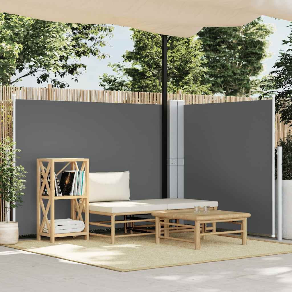 Retractable Side Awning Anthracite 140x1000 cm