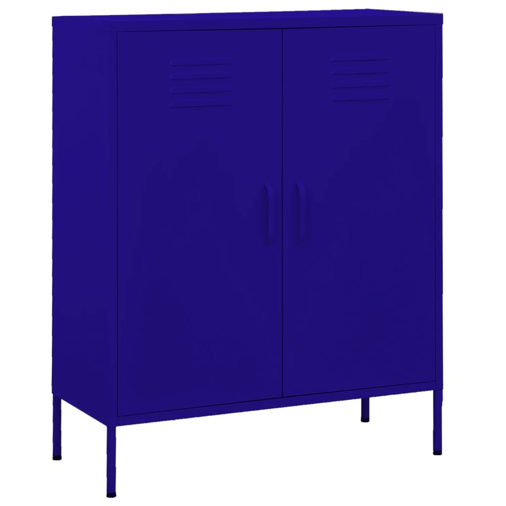 Storage Cabinet | Navy Blue | Steel | Medium | Height-Adjustable Shelves
