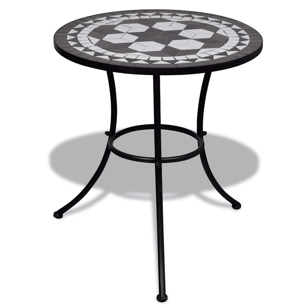 Garden Table | Black and White | Tough Powder-coated Iron