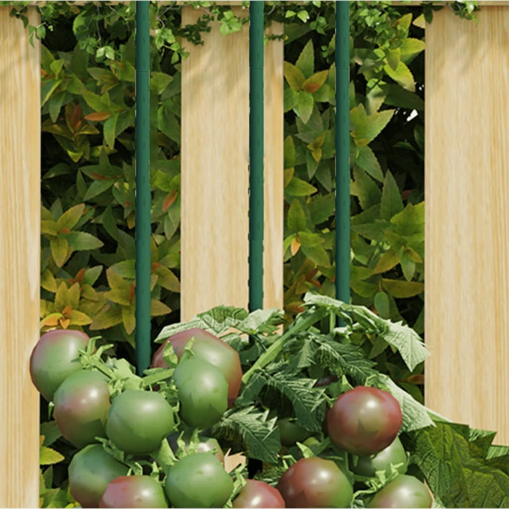 vidaXL Plant Stake Set of 30 Green Steel with polypropylene coating