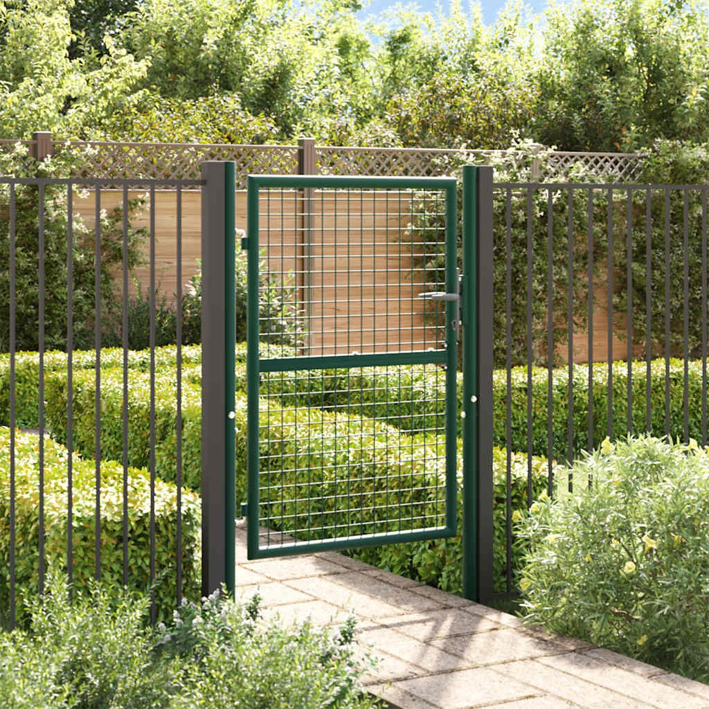 Fence Gate Steel 39.4x49.2" Green