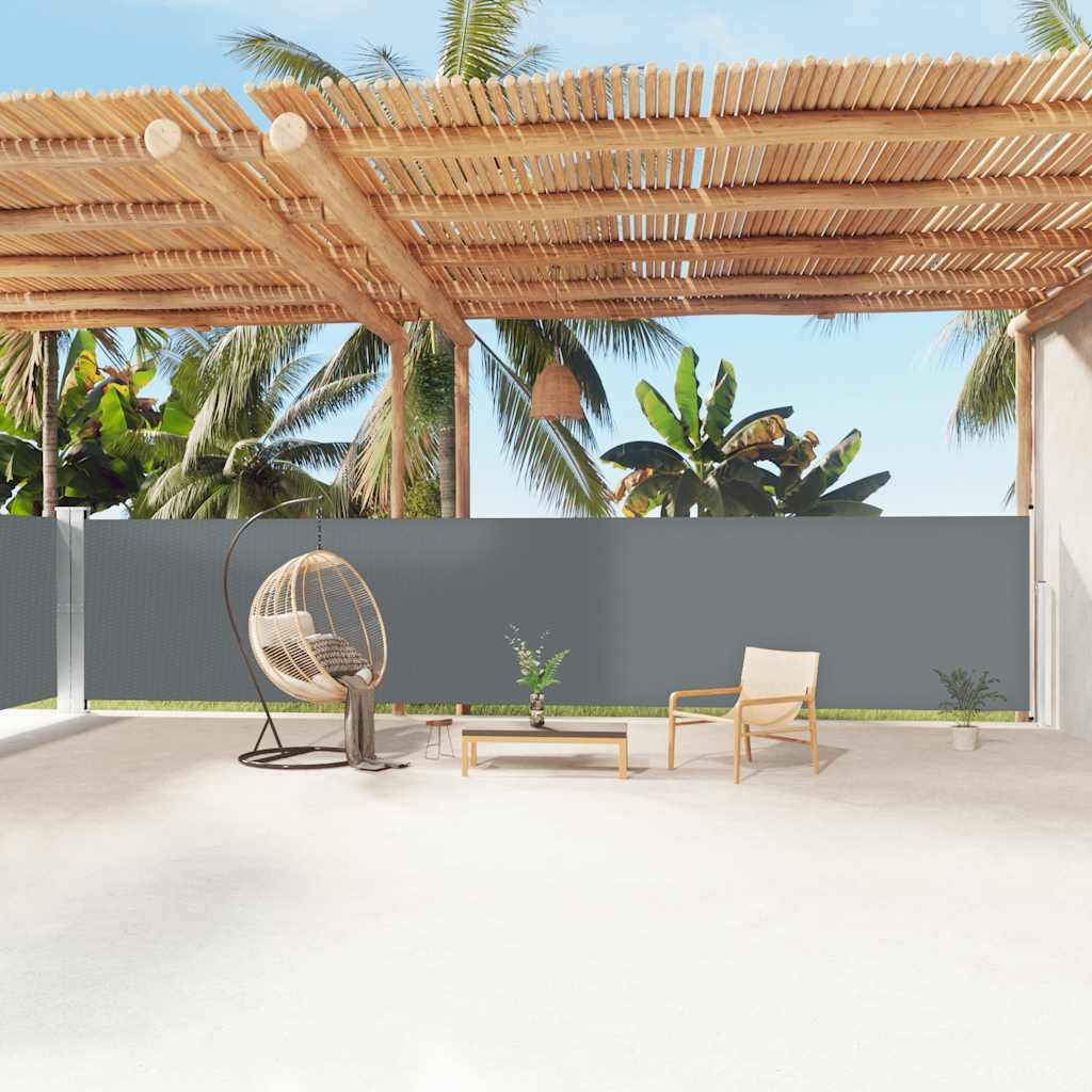 Retractable Side Awning Anthracite 160x1200 cm