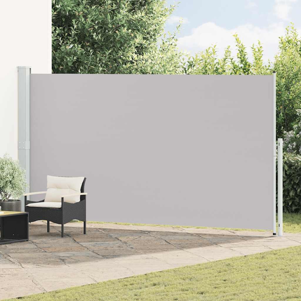 Patio Retractable Side Awning 200x500 cm Grey