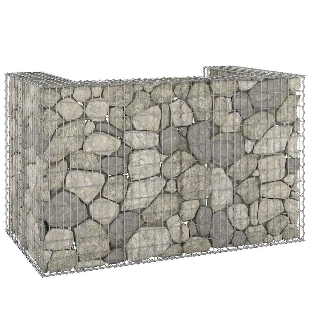 Gabion Wall for Garbage Bins Galvanized Steel 70.9"x39.4"x43.3