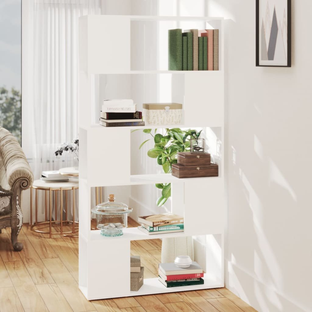 #N/A | White | Engineered wood | 80x24x155 cm | Book Cabinet