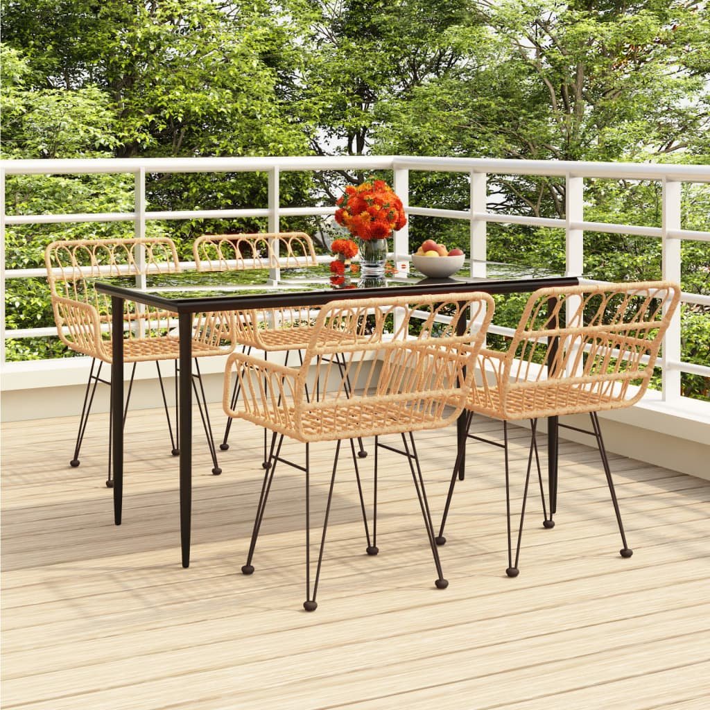Garden Dining Set | Black | Steel | Medium | Durable | Garden Dining Set
