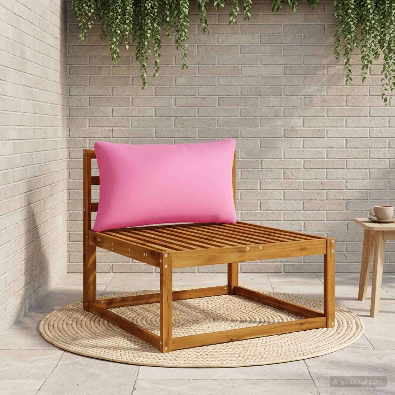 1-Piece Back Cushion PUTTEN 100% Polyester Pink 70 x 40 x 15 cm
