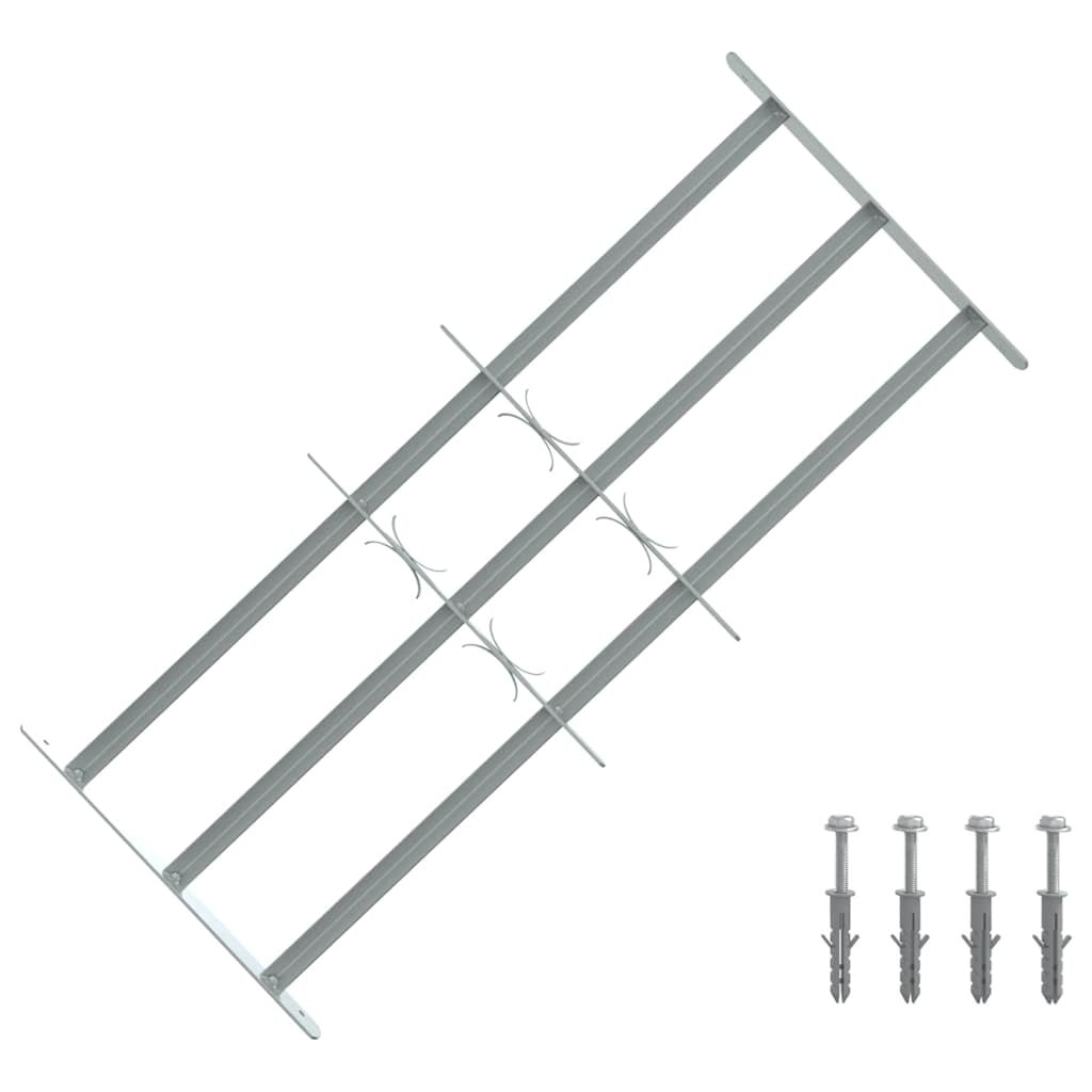 vidaXL Adjustable Security Grille for Windows with 3 Crossbars 27.6"-41.3"