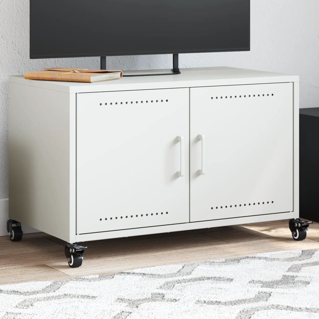 TV Cabinet White 68x39x43.5 cm Steel