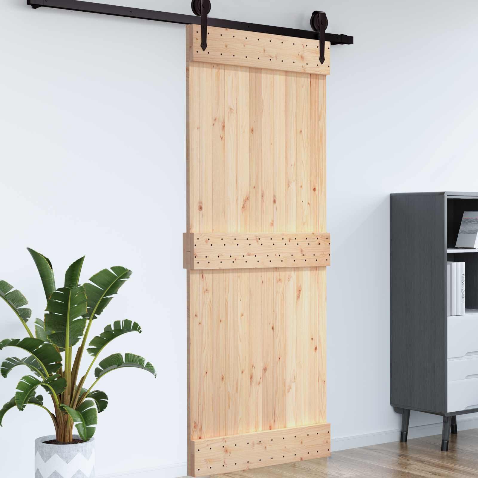 Door NARVIK Natural 100 x 210 cm Solid Pine Wood