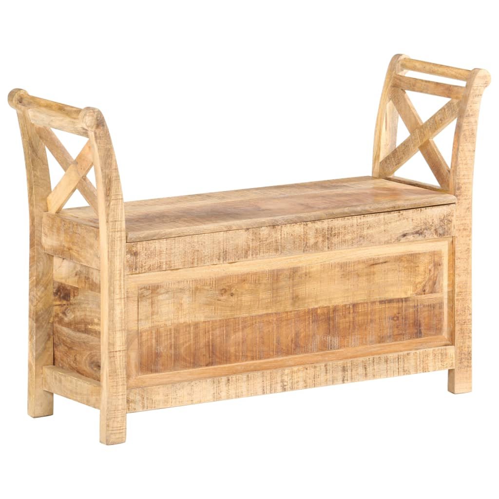 Hall Bench | Brown | Solid Mango Wood | 103x33x72 | Entryway Bench