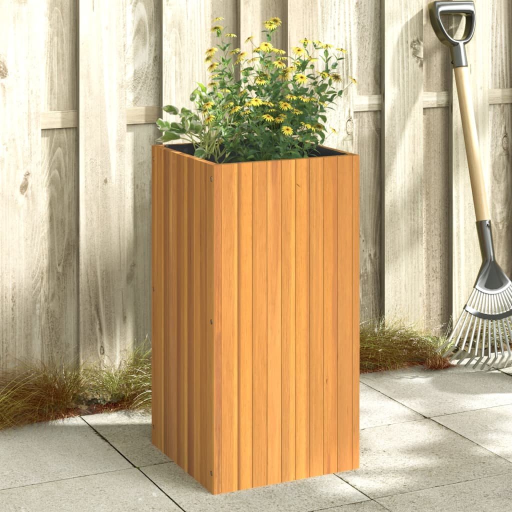Garden Planter 17.7"x17.7"x35.4" Solid Wood Acacia