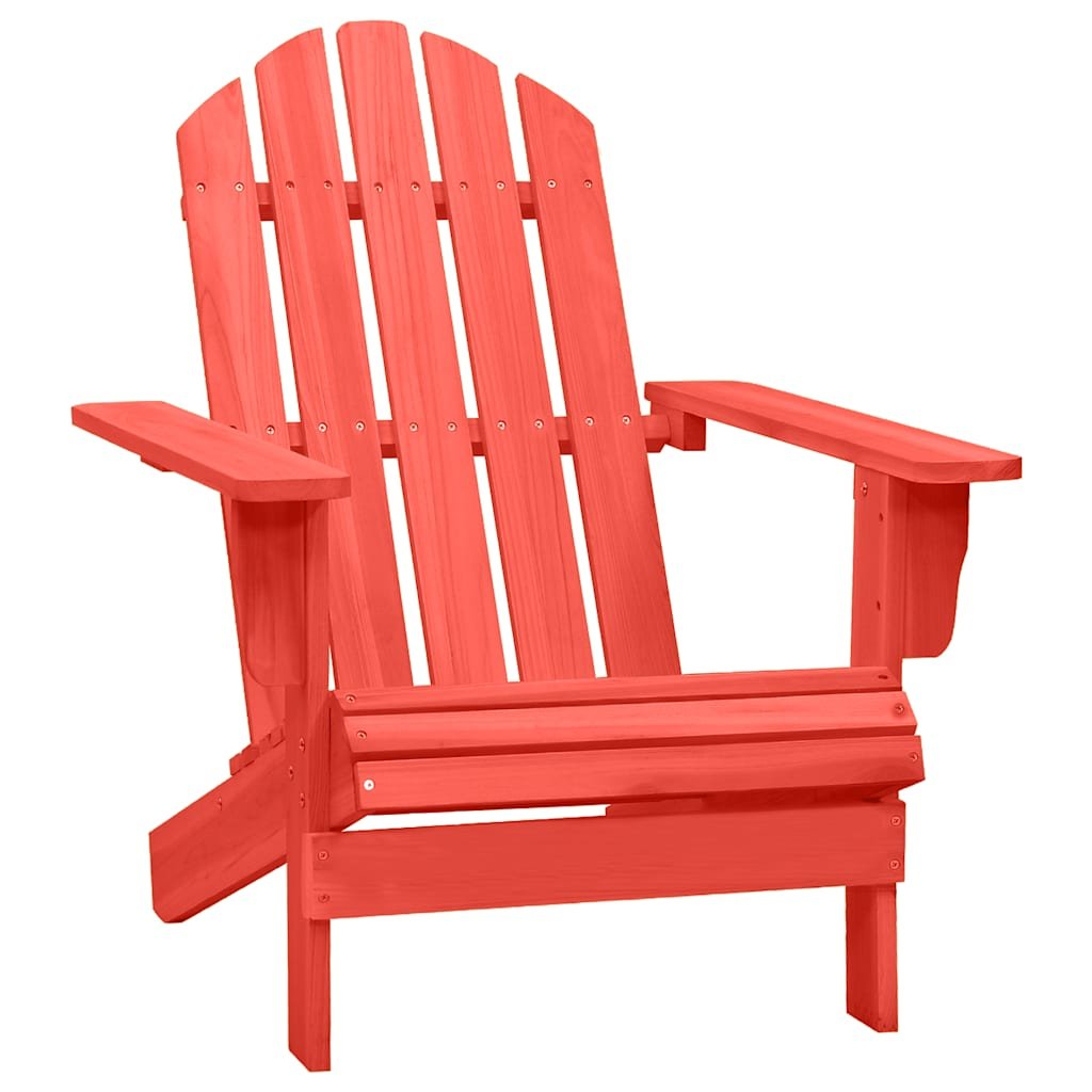 Garden Chair | Red | Solid fir wood | Medium | Ergonomic