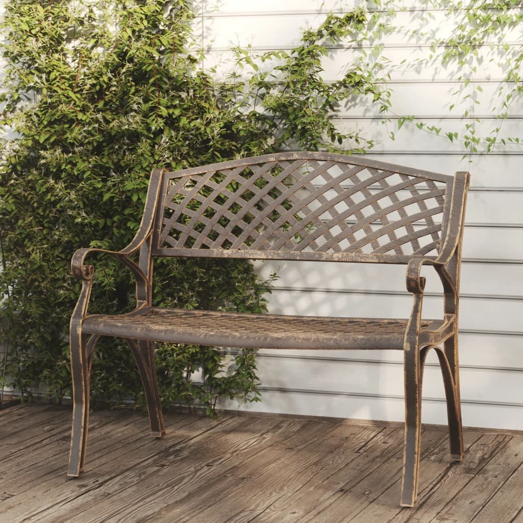 Garden Bench | Bronze | Cast Aluminium, Cast Iron | Medium | Durable