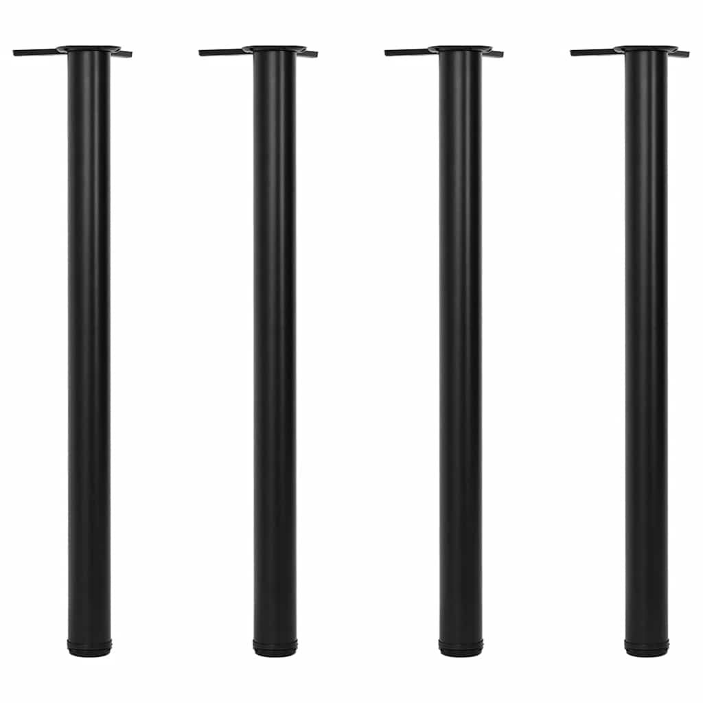 Table Leg Set of 4 Black Iron 34.3 in height Adjustable Feet