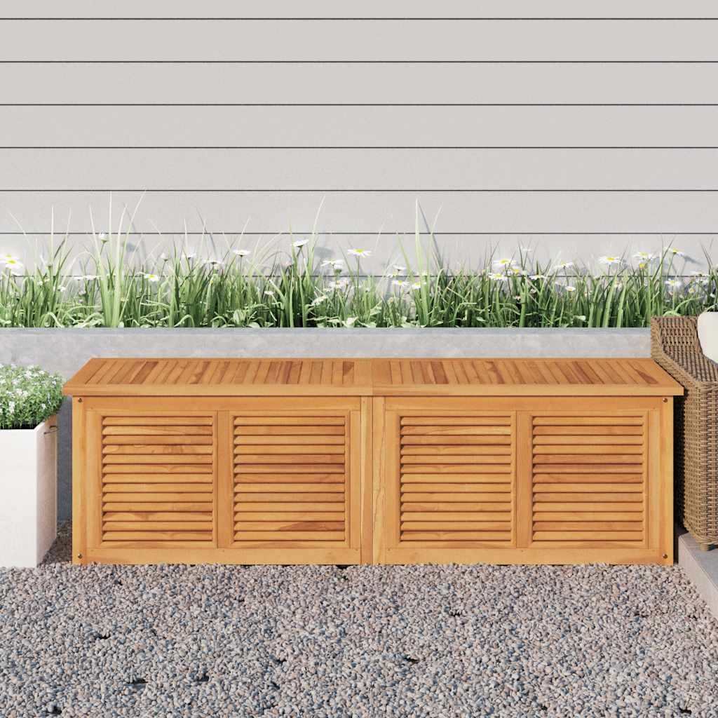 Patio Storage Box with Bag 68.9"x19.7"x21.7" Solid Wood Teak