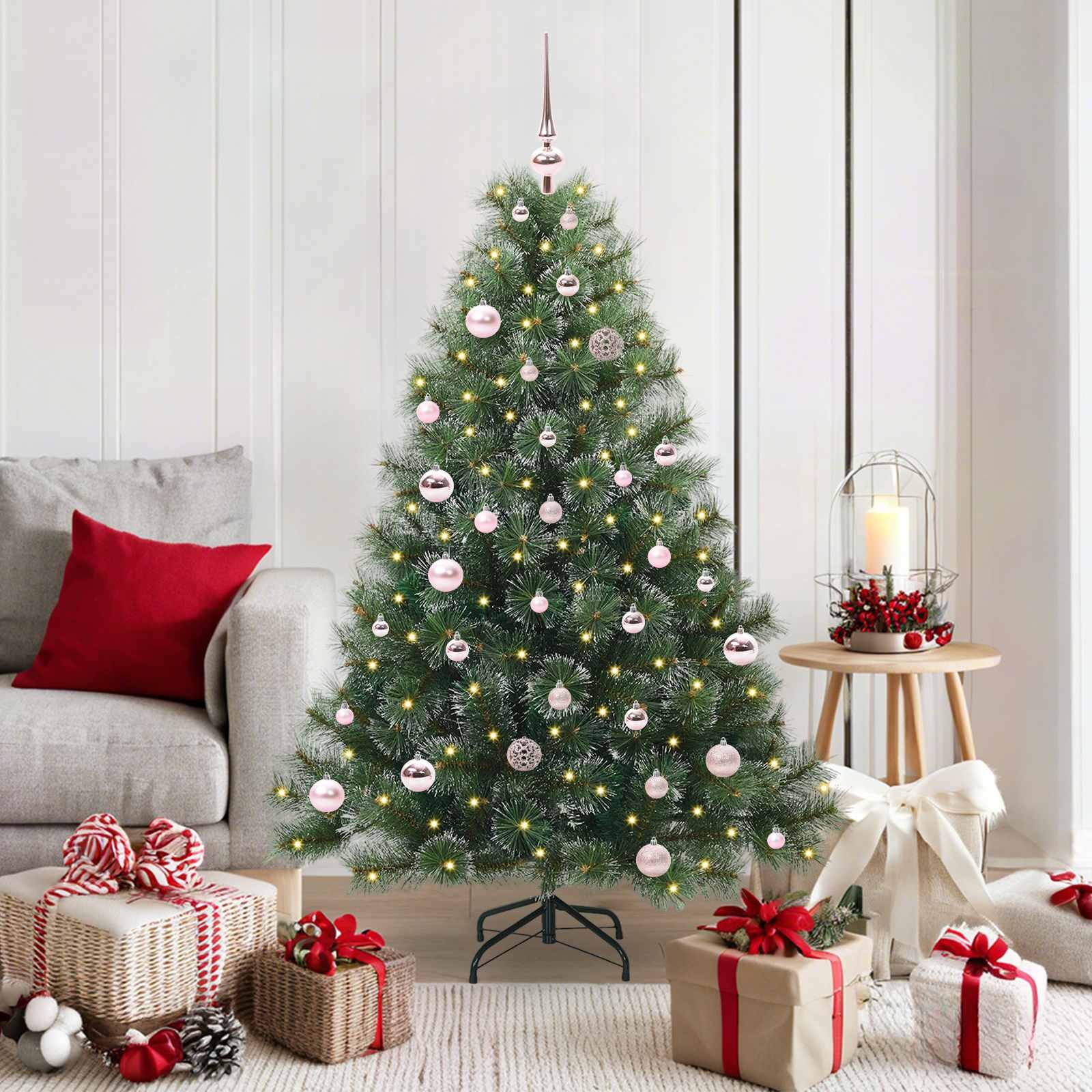 Artificial Christmas Tree with 150 LEDs Green 150 cm PE and PVC