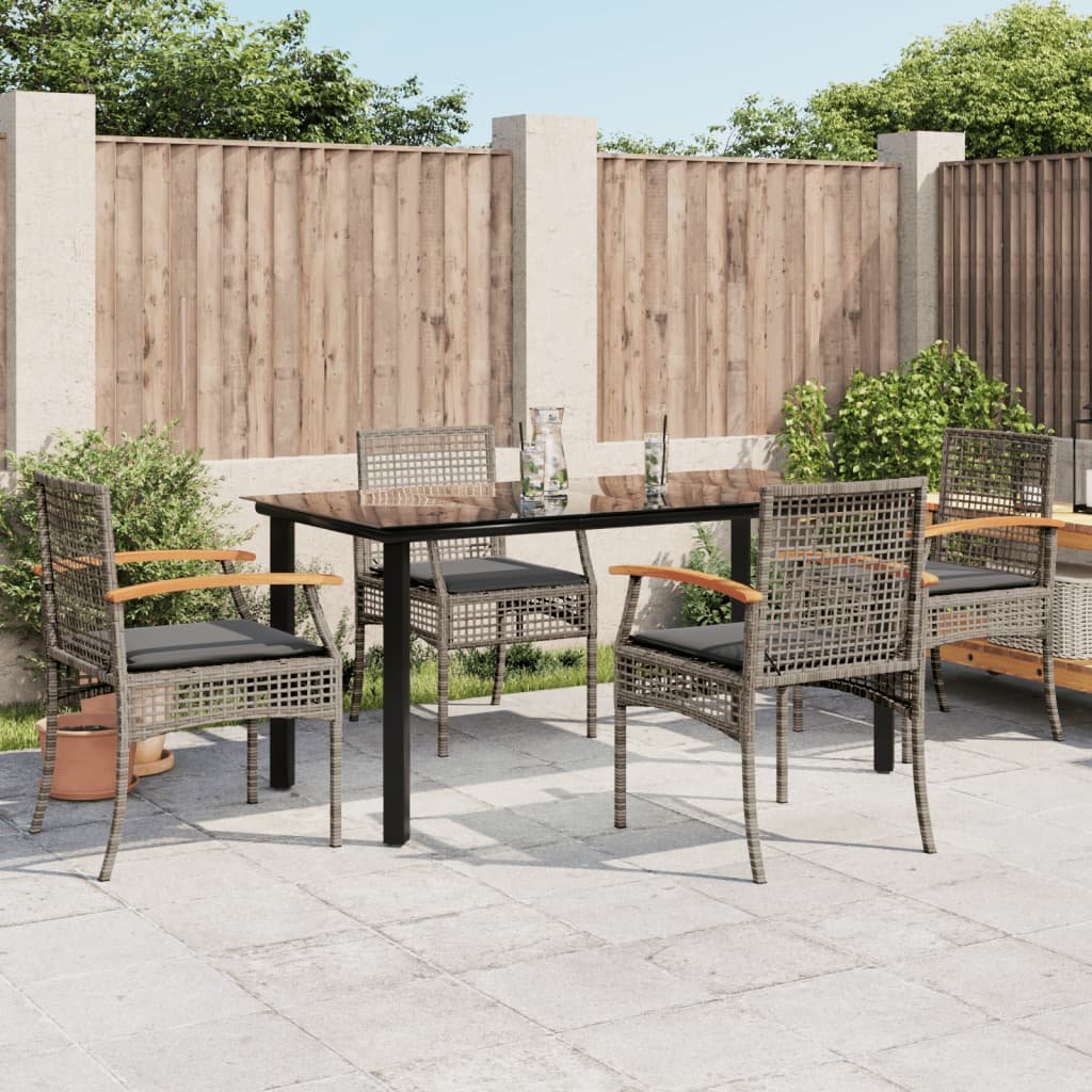 Garden Dining Set | Grey, Black