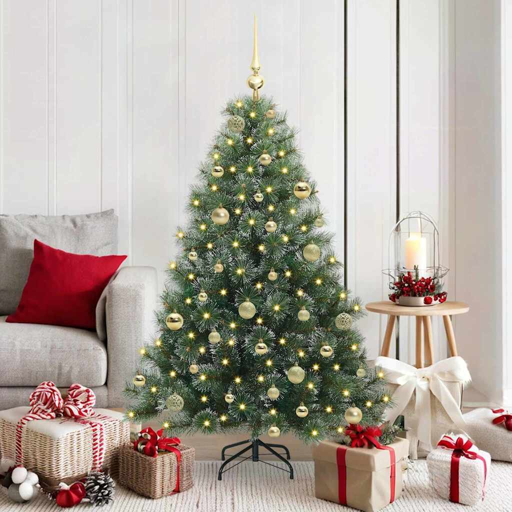 Artificial Christmas Tree with 150 LEDs Green 150 cm PE and PVC