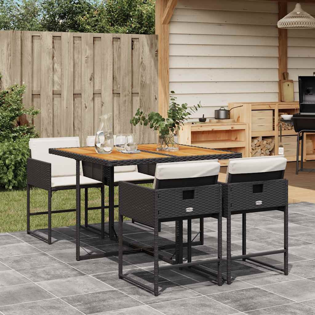 Garden Dining Set | Black and cream