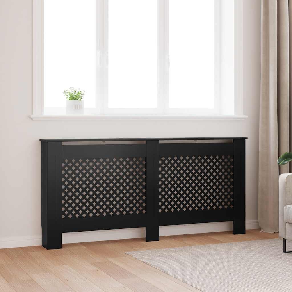 Radiator Cover Black 172x19x81.5 cm MDF