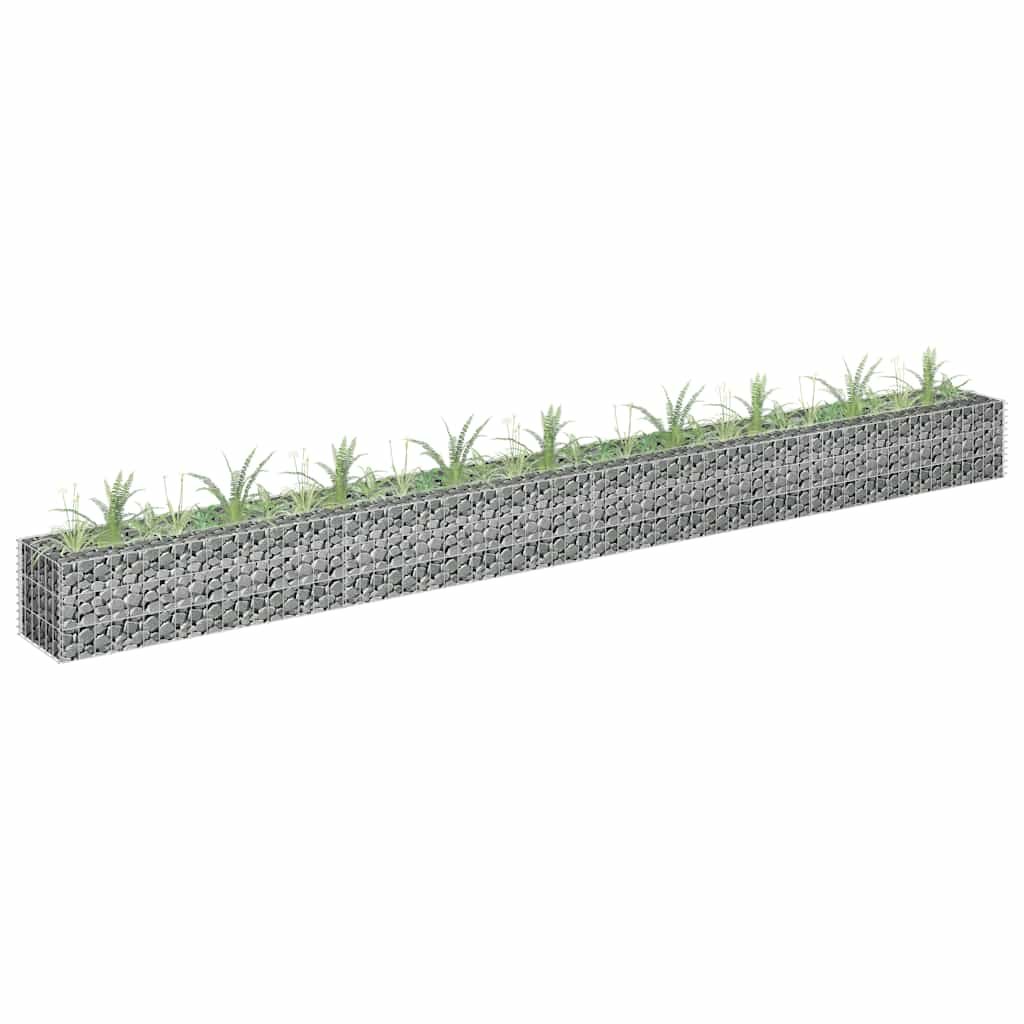 Gabion Raised Bed Galvanized Steel 141.7"x11.8"x11.8