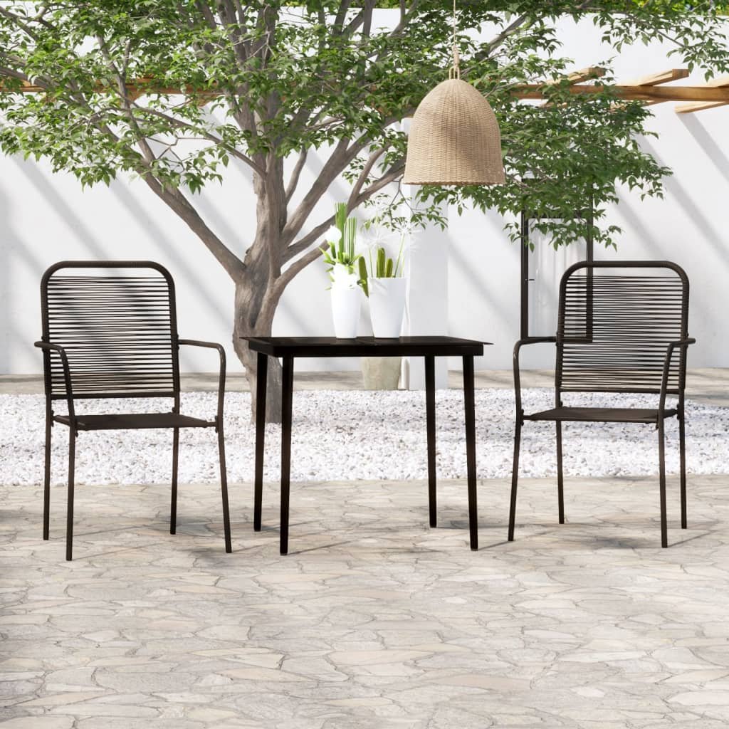 Dining Set | Black | Steel | Medium | Durable | Garden Dining Set