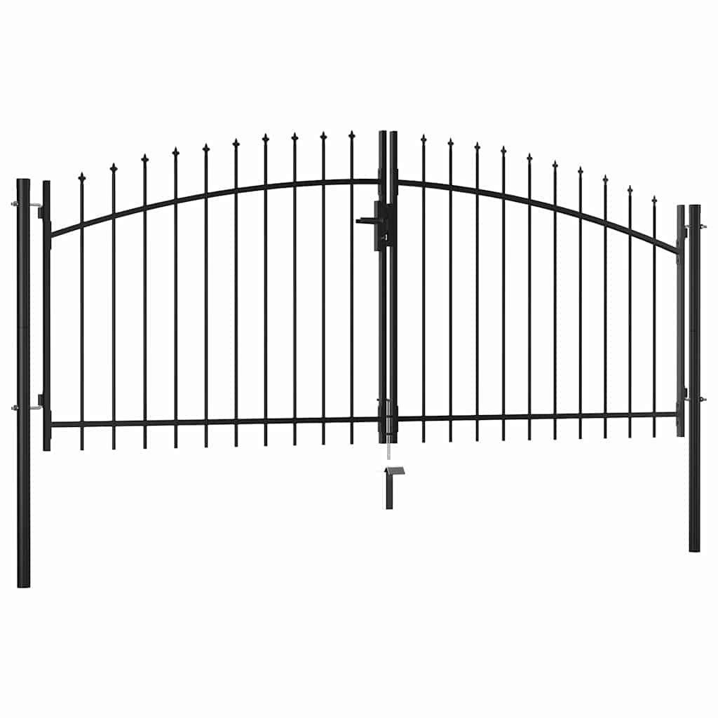 Double Door Fence Gate "Woerden" with Spear Top 299,5x149,5 cm