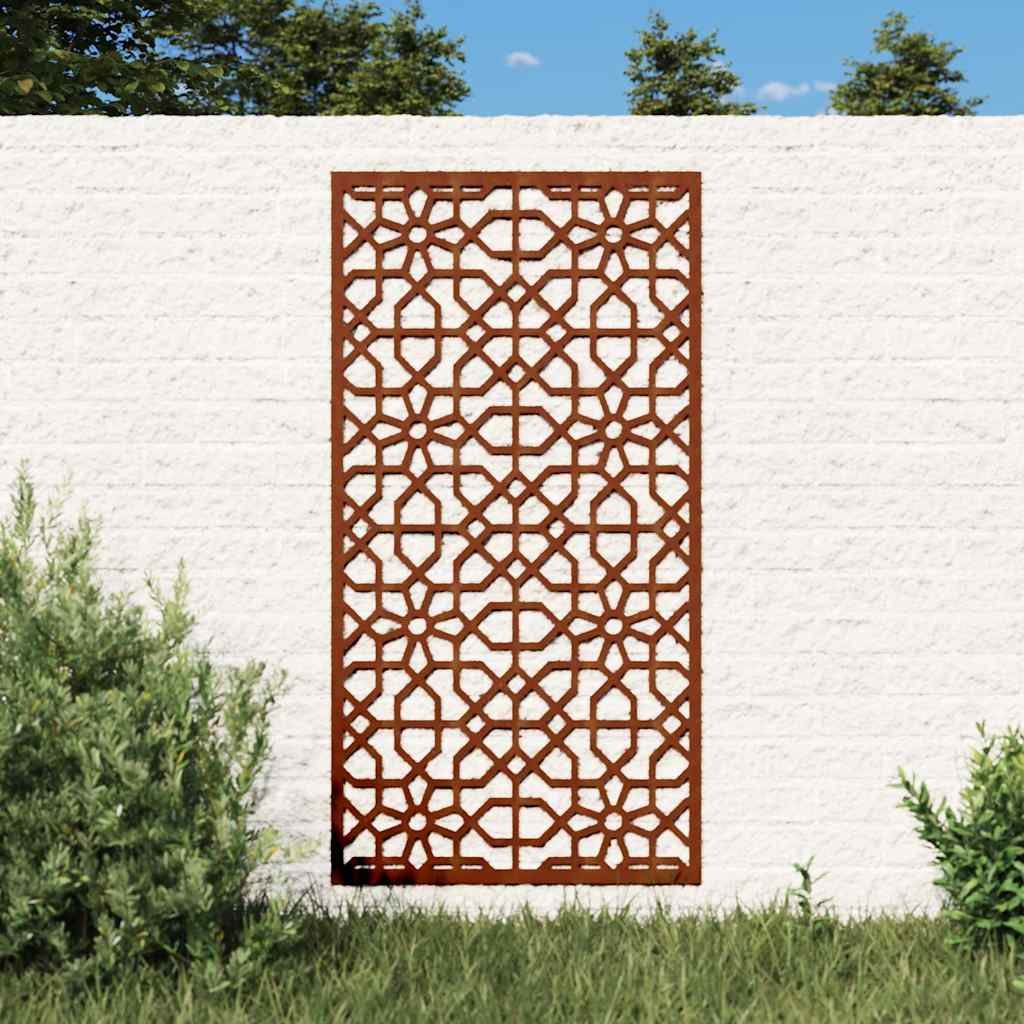 Patio Wall Decoration 41.3"x21.7" Corten Steel Moorish Design