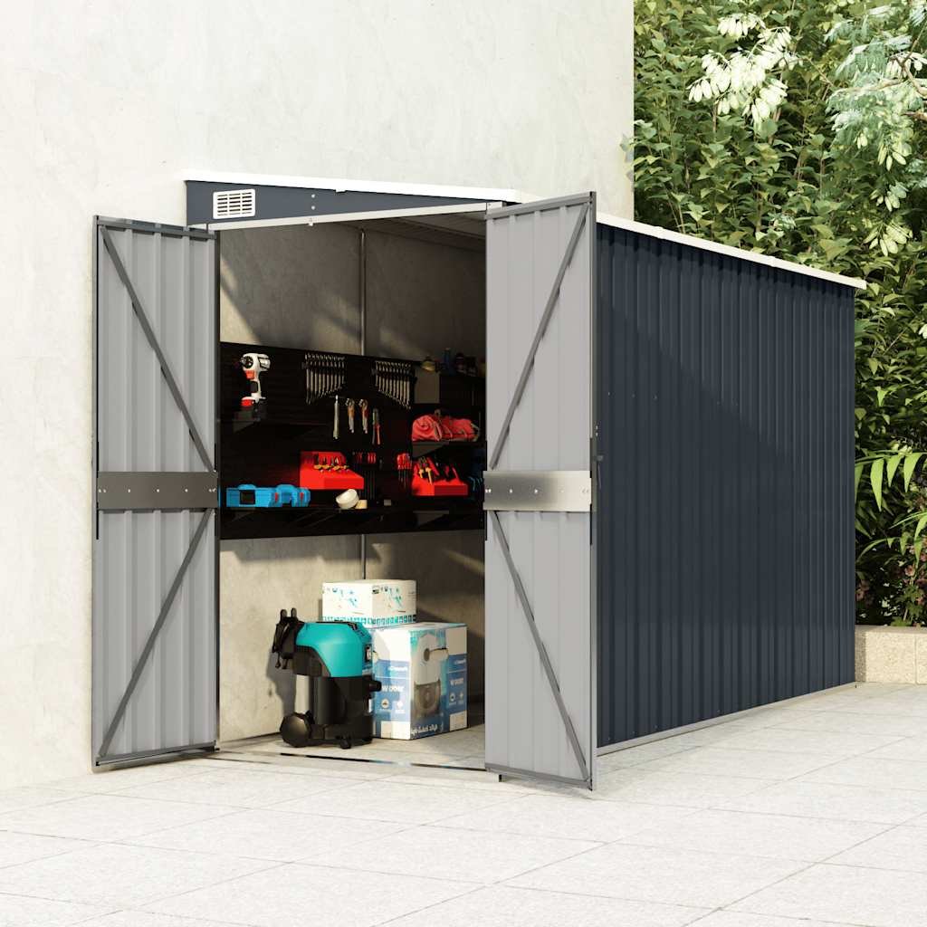 Garden Shed Anthracite Galvanized steel, metal Medium Garden Shed