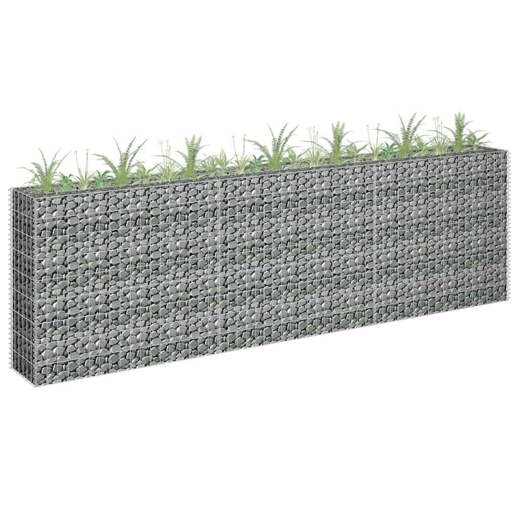 Gabion Raised Bed Galvanized Steel 106.3"x11.8"x35.4