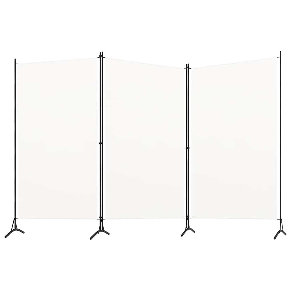 3-Panel Room Divider White 102.4"x70.9" Fabric