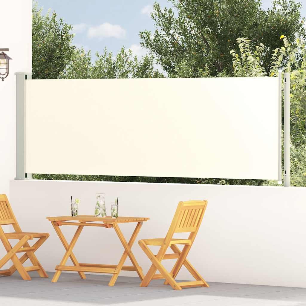 Patio Retractable Side Awning 117x600 cm Cream