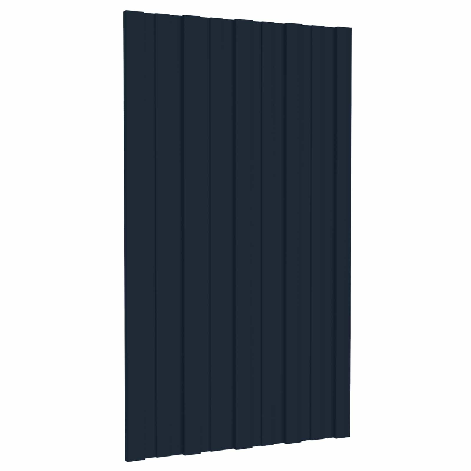 Roof Panel 12 pcs Anthracite 31.50 x 17.72 in Galvanised steel