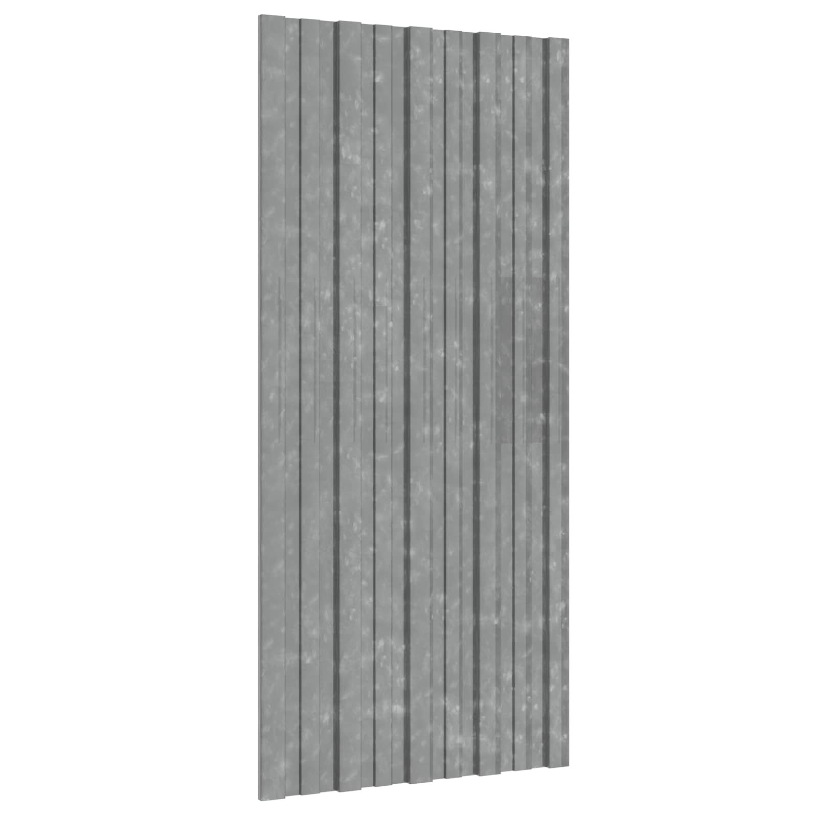 Roof Panel 12 pcs Silver 39.37 x 17.72 in Galvanised steel