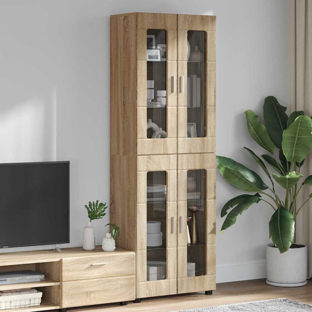 Highboard FLORIN 60 x 35 x 182 cm Sonoma Oak Engineered Wood