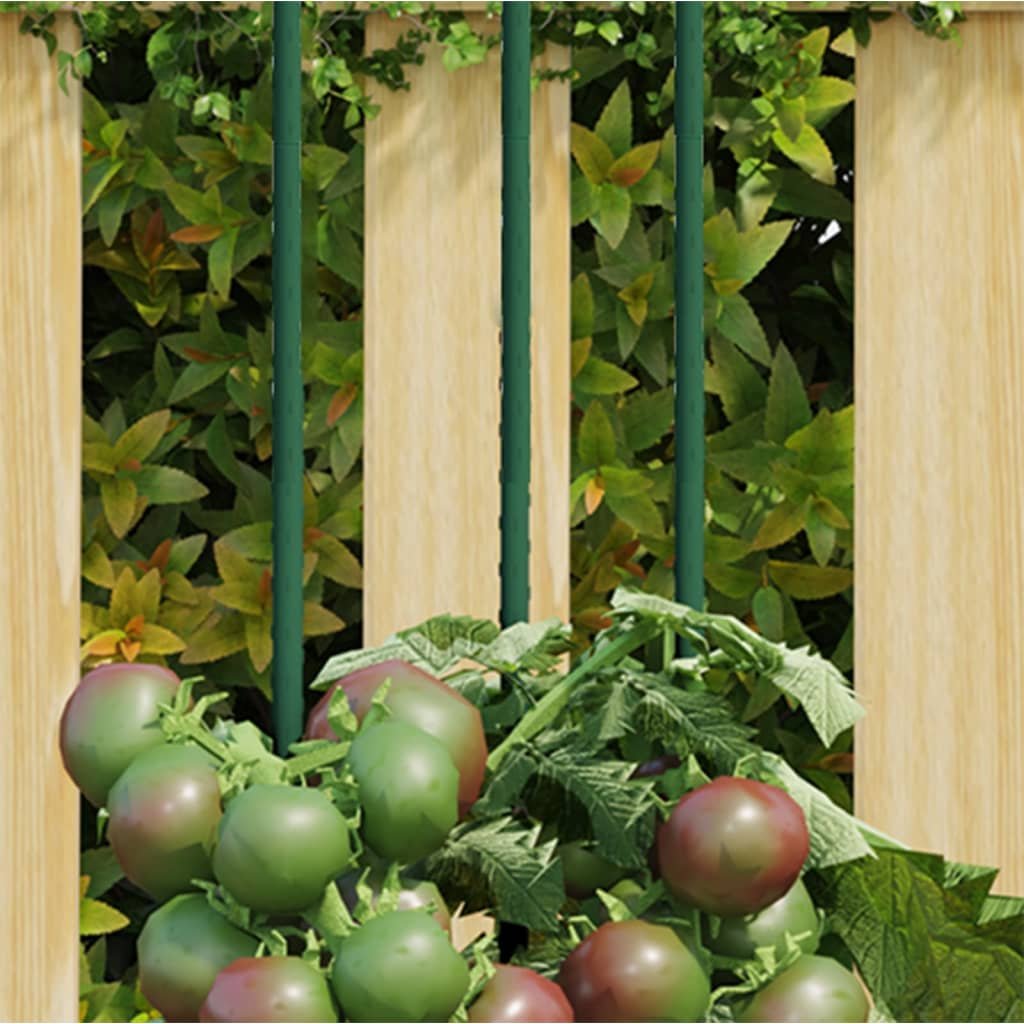 vidaXL Plant Stake Set of 30 Green Steel with polypropylene coating